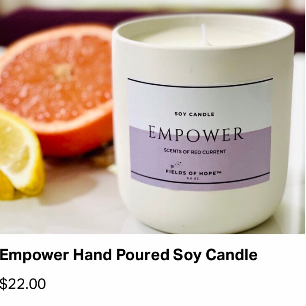 Hand poured soy candles.